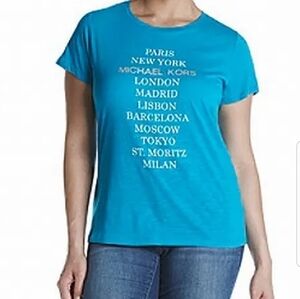 Michael Kors city Tomato Girl Casual short sleeve top 1X